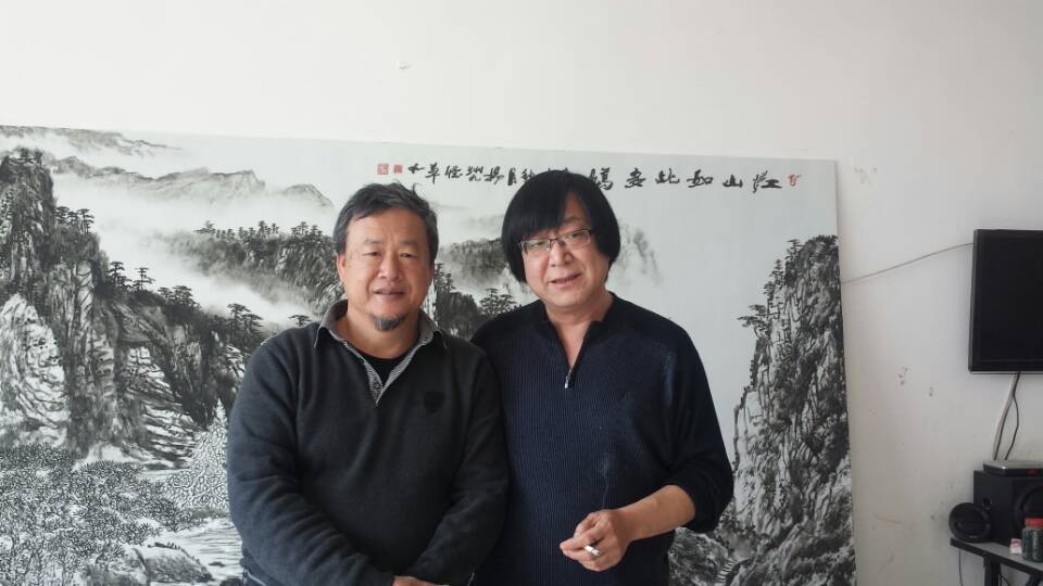 与台湾著名画家李沃源在云石工作室